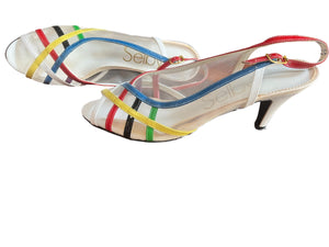 Vintage 80's rainbow heels Selby 10