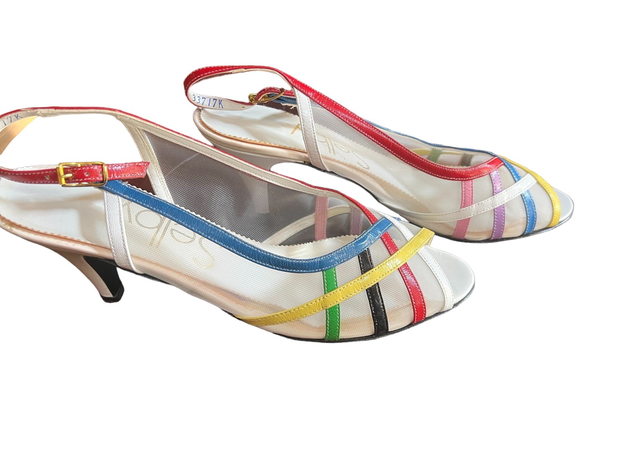 Vintage 80's rainbow heels Selby 10