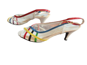 Vintage 80's rainbow heels Selby 10