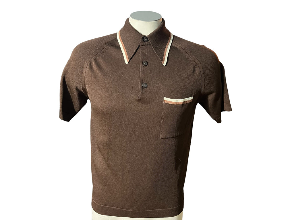 Vintage 70's brown oxford shirt M