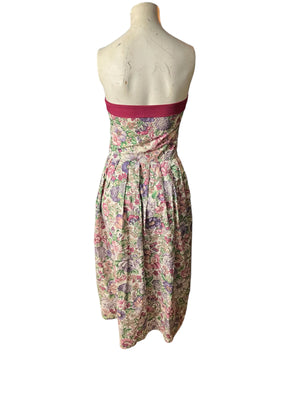 Vintage 80's corset top sun dress S XS