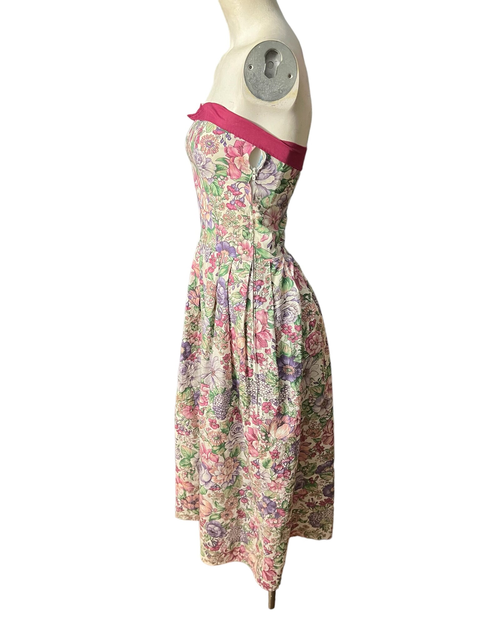 Vintage 80's corset top sun dress S XS