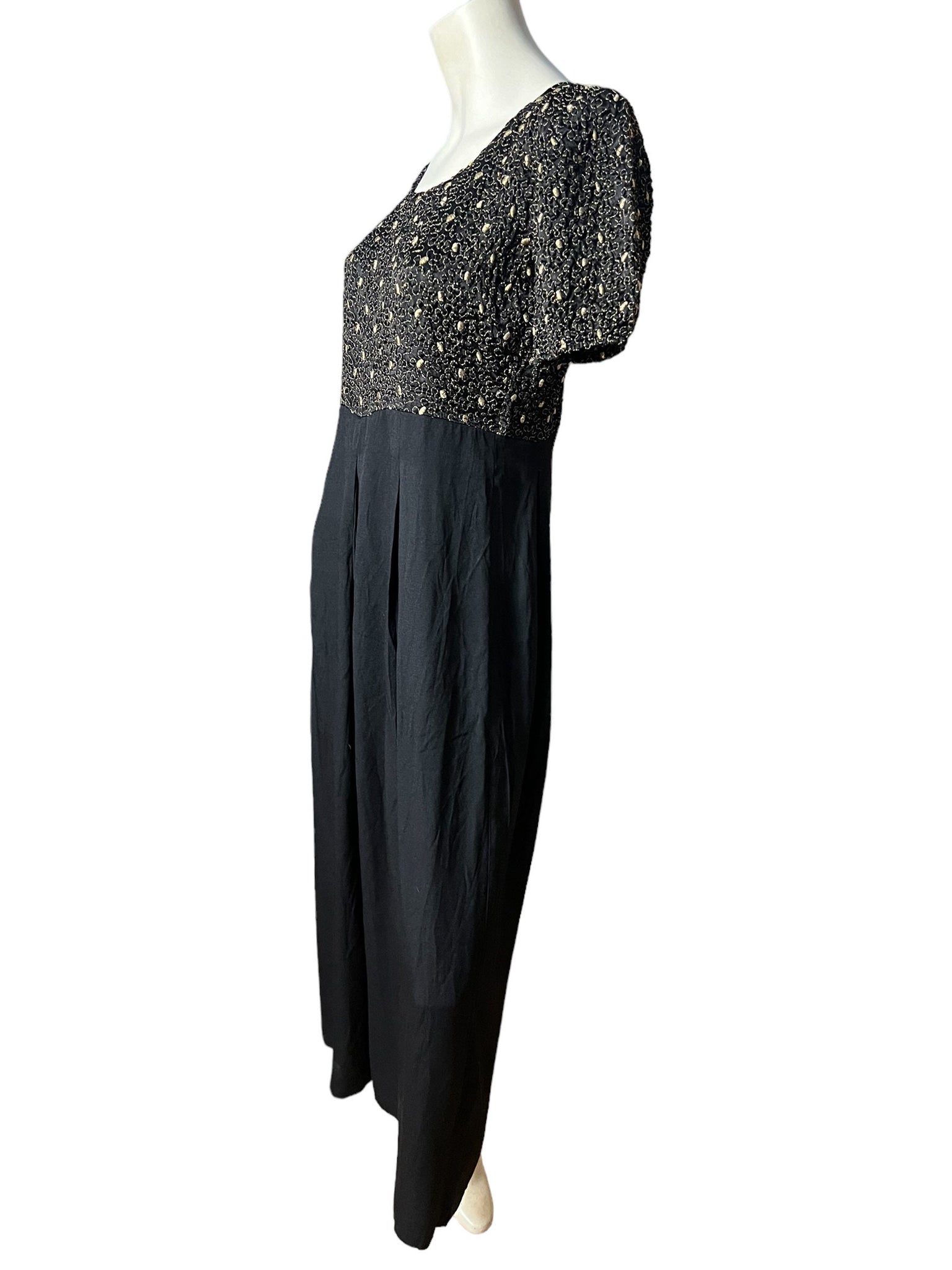 Vintage 80's black & gold jumpsuit 10 Jeffrey Dara