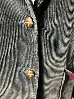 Vintage 80's blue corduroy jacket blazer M