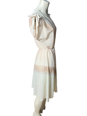 Vintage 70's chevron stripe dress M Jeanne Durrell