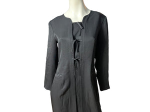 Vintage 80's black rayon dress 8 Julian Taylor