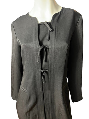 Vintage 80's black rayon dress 8 Julian Taylor