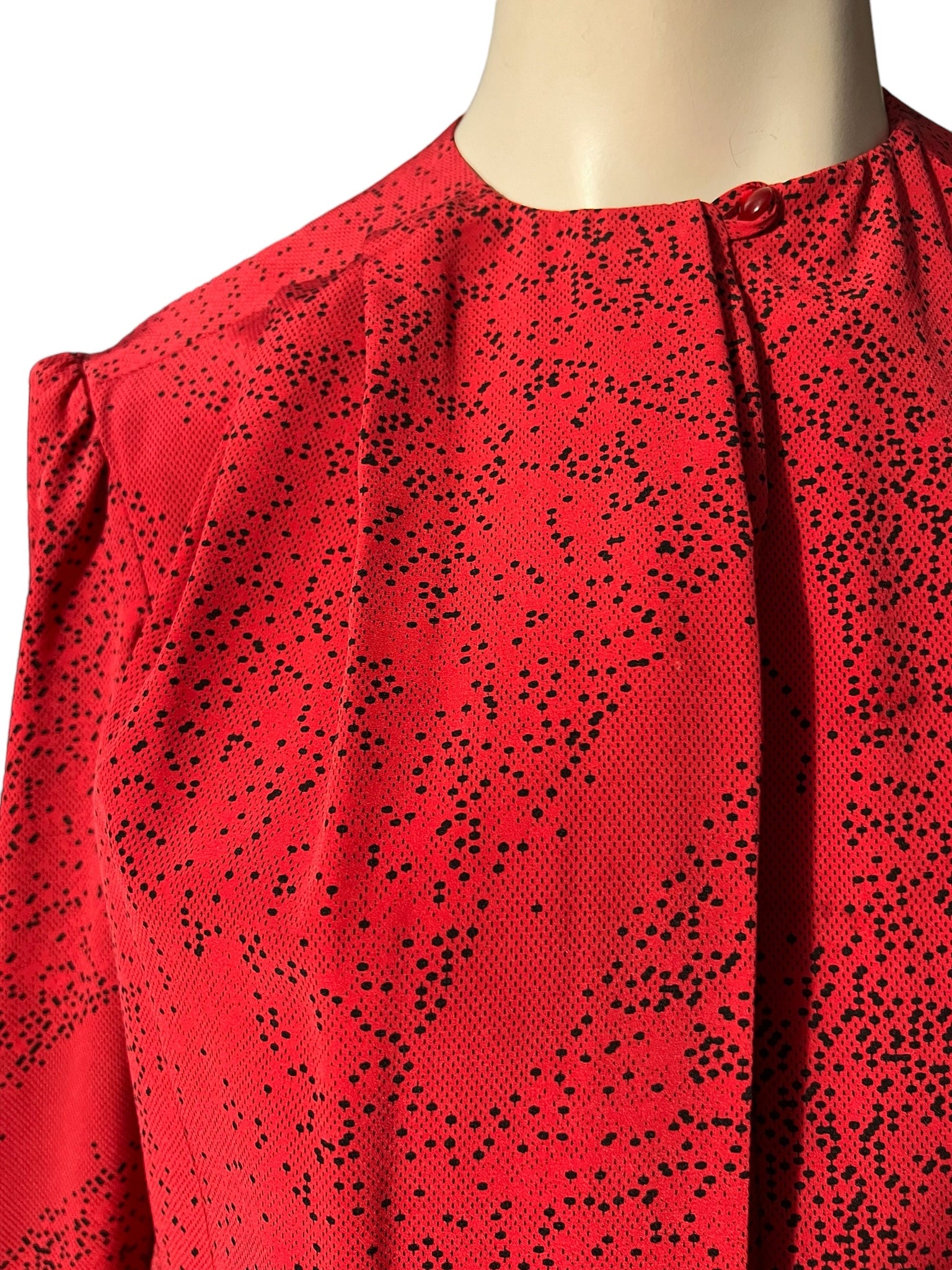 Vintage 80's red & black dress 8 Kenny Classics