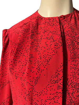 Vintage 80's red & black dress 8 Kenny Classics