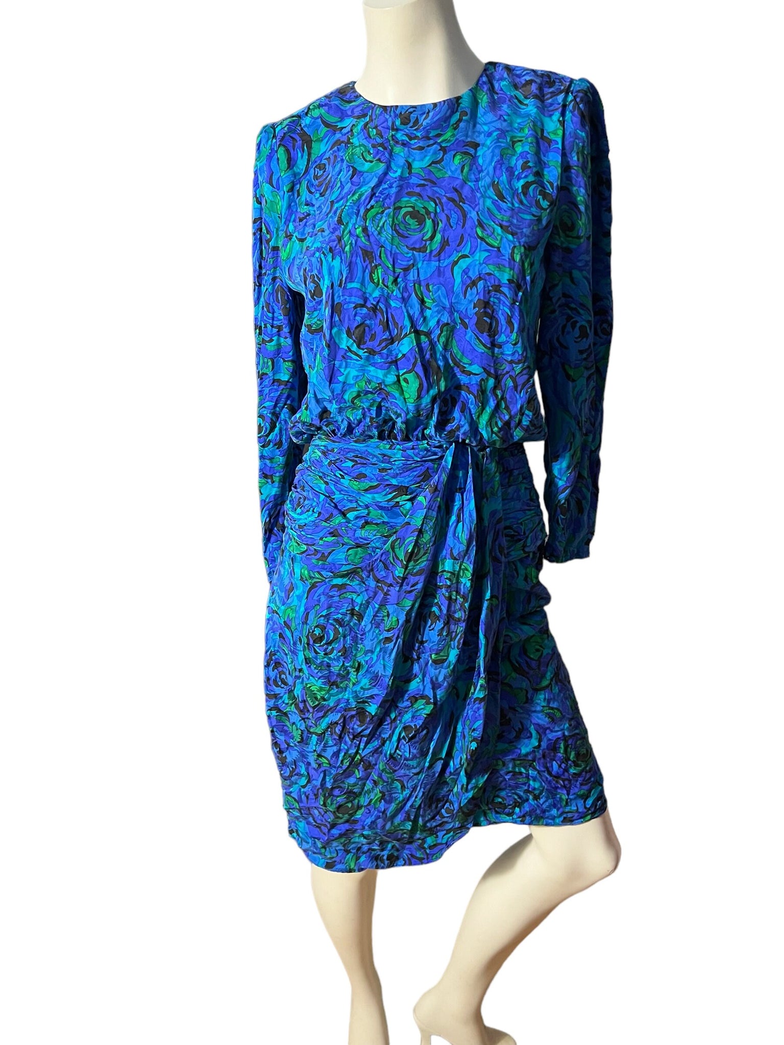Vintage 80's silk Lillie Rubin dress 6