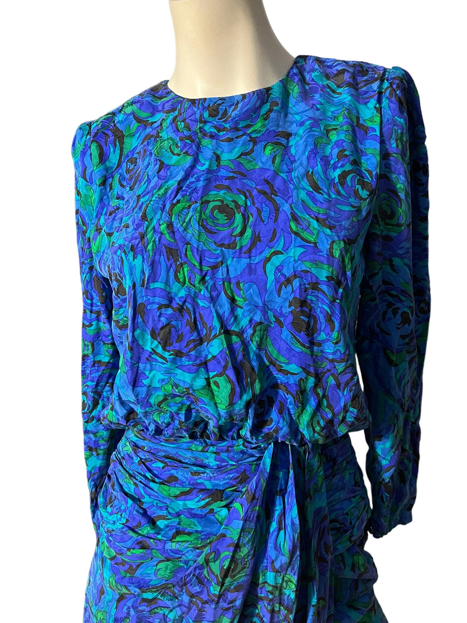 Vintage 80's silk Lillie Rubin dress 6