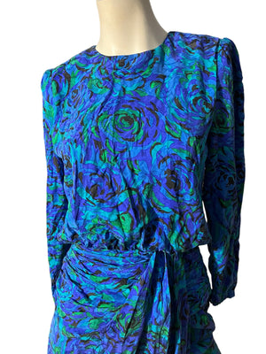 Vintage 80's silk Lillie Rubin dress 6