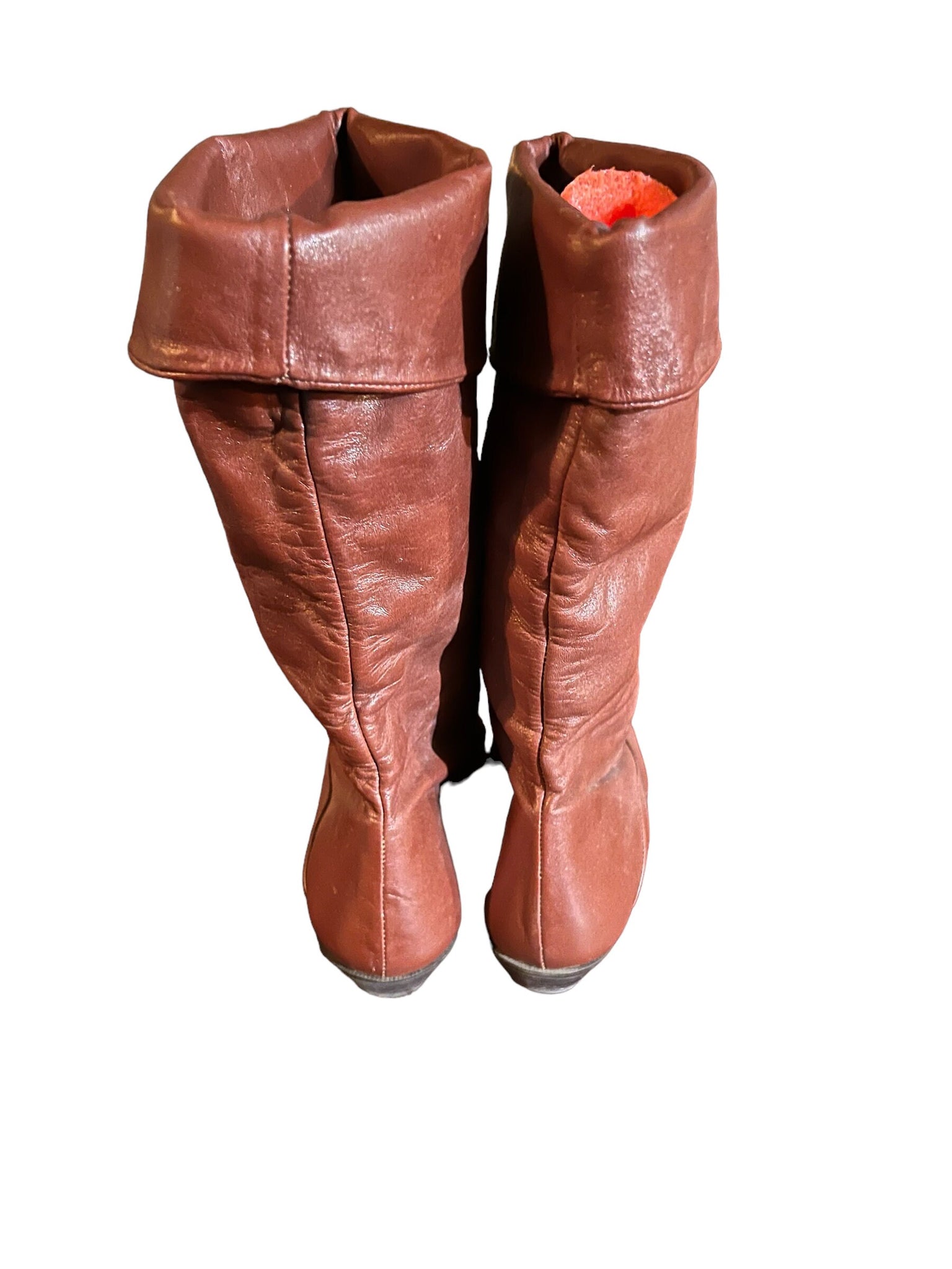 Vintage 80's brown leather boots 9.5 M