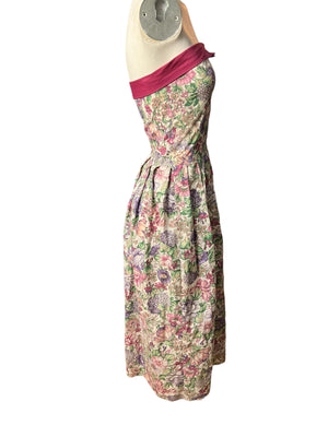 Vintage 80's corset top sun dress S XS