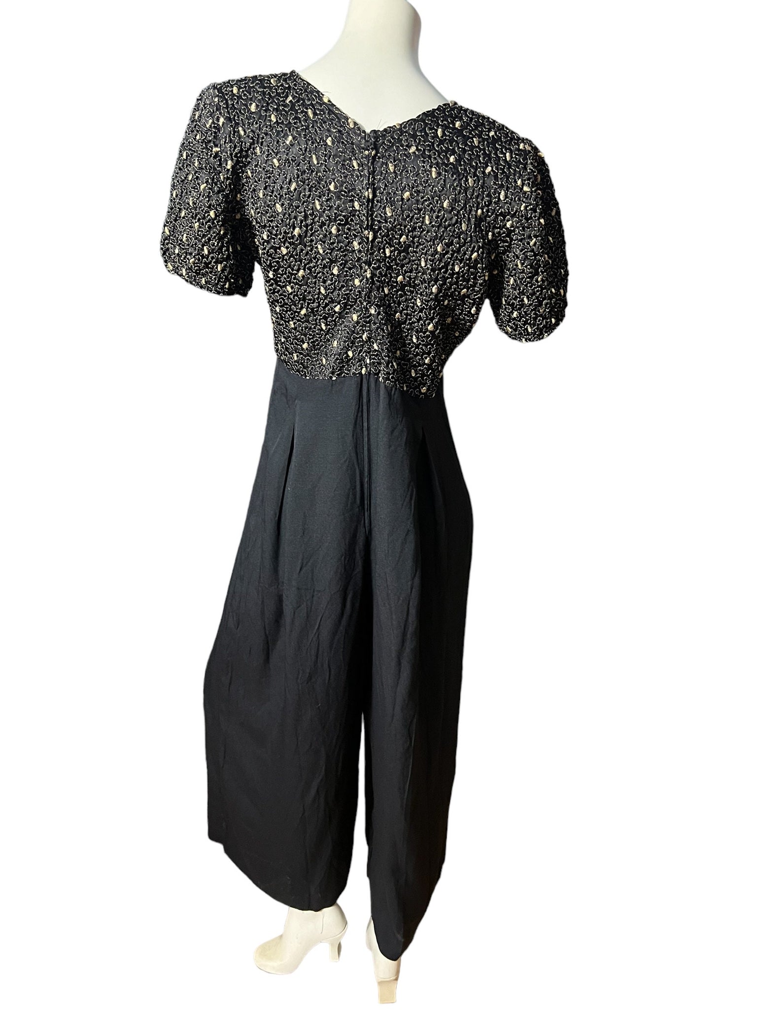 Vintage 80's black & gold jumpsuit 10 Jeffrey Dara