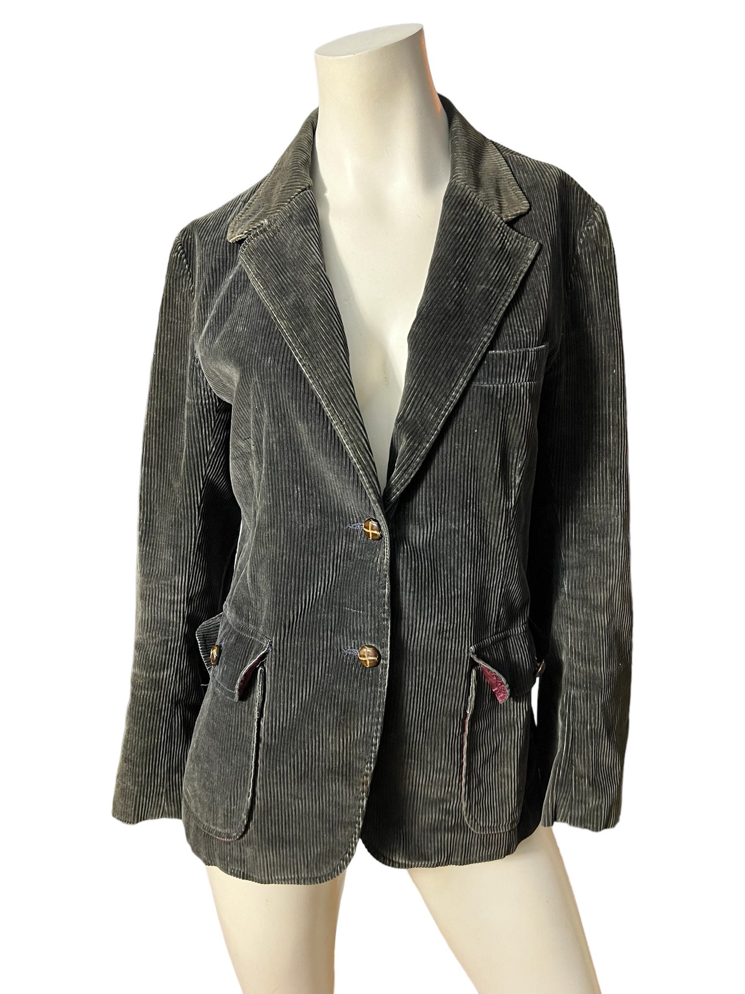 Vintage 80's blue corduroy jacket blazer M