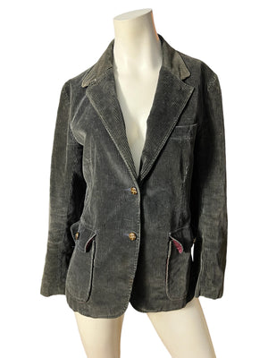 Vintage 80's blue corduroy jacket blazer M