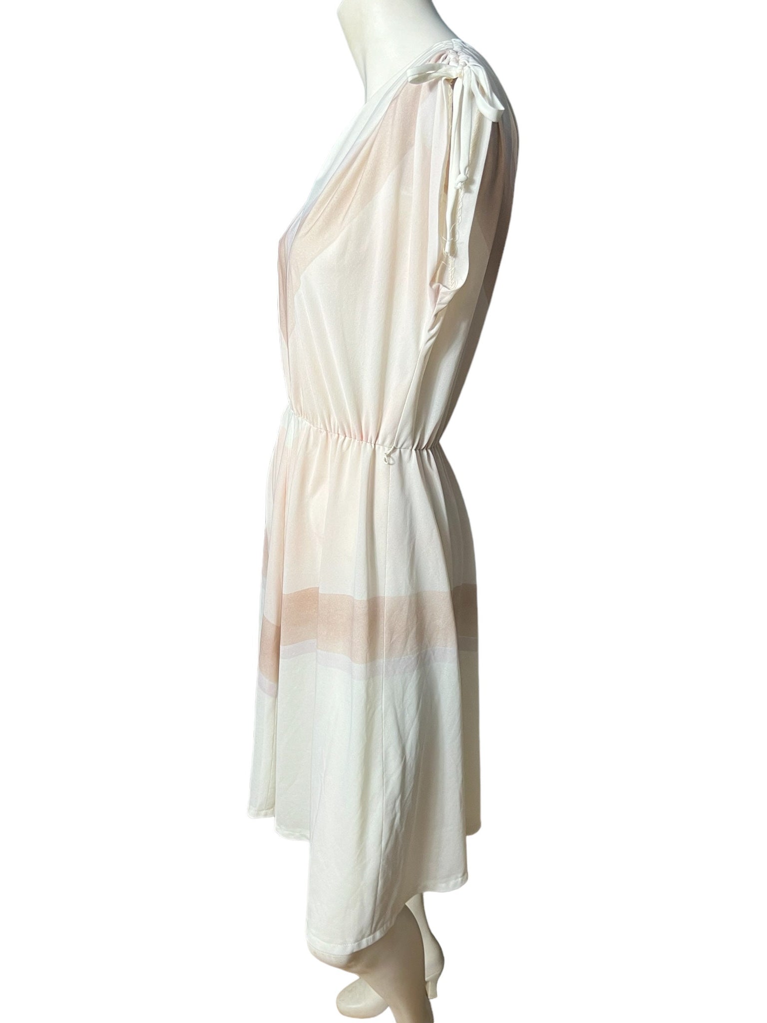 Vintage 70's chevron stripe dress M Jeanne Durrell