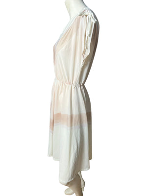 Vintage 70's chevron stripe dress M Jeanne Durrell