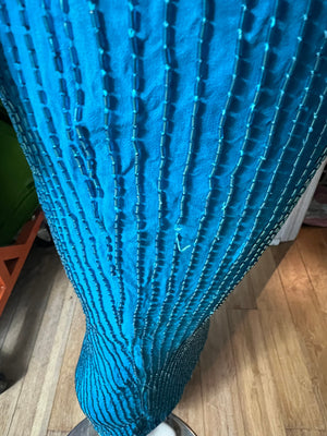 Vintage 80's turquoise bead dress 12 Alyce Designs