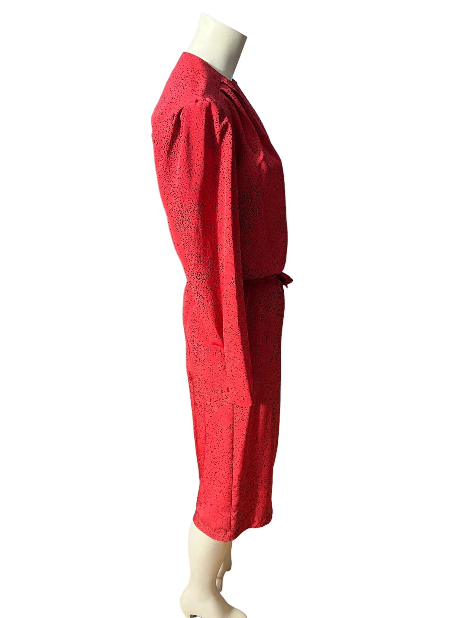 Vintage 80's red & black dress 8 Kenny Classics