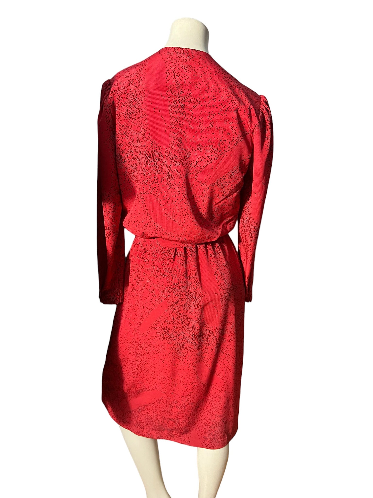 Vintage 80's red & black dress 8 Kenny Classics