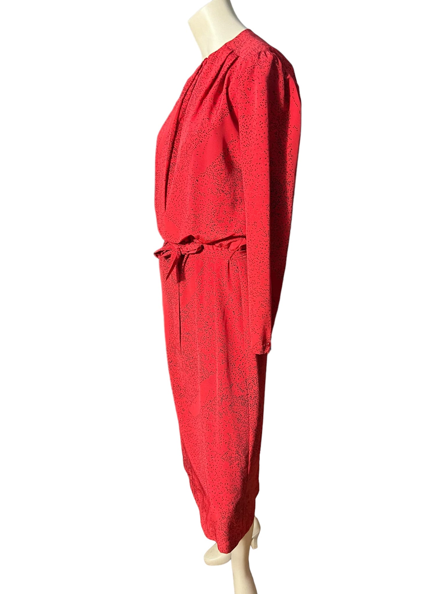 Vintage 80's red & black dress 8 Kenny Classics