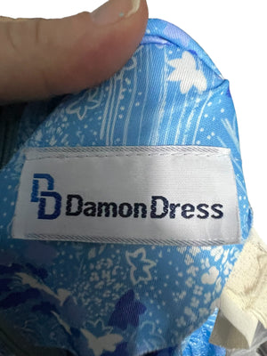 Vintage 70's blue dress L XL Damon Dress