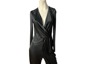 Vintage 70's black Jody slinky jumpsuit M