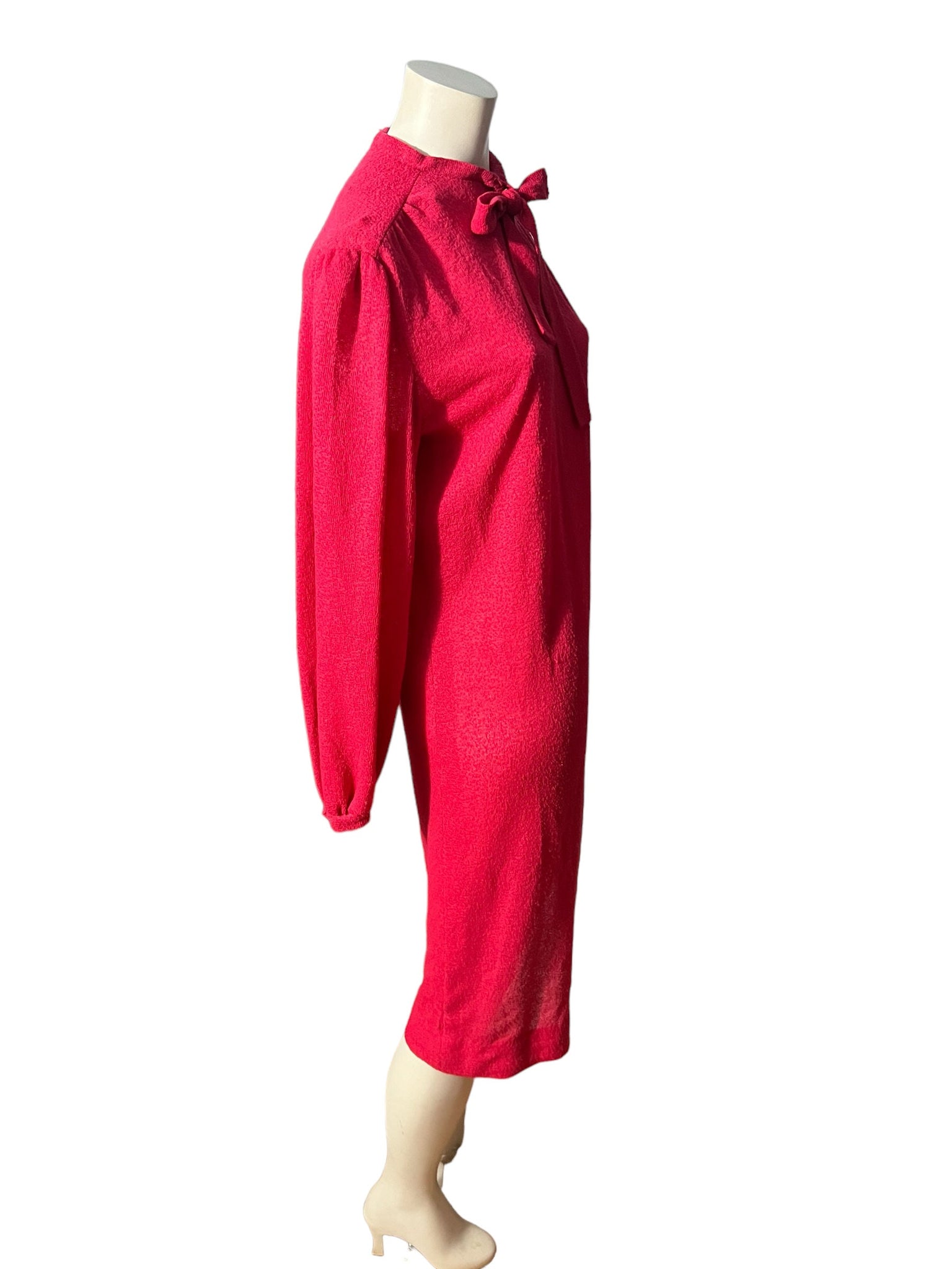 Vintage 70's pink terry cloth dress M Jeanne Durell