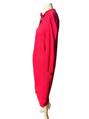 Vintage 70's pink terry cloth dress M Jeanne Durell