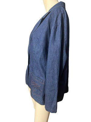 Vintage 70’s jean jacket blazer L XL