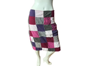 Vintage 90's patchwork corduroy skirt 7/8 Espirit