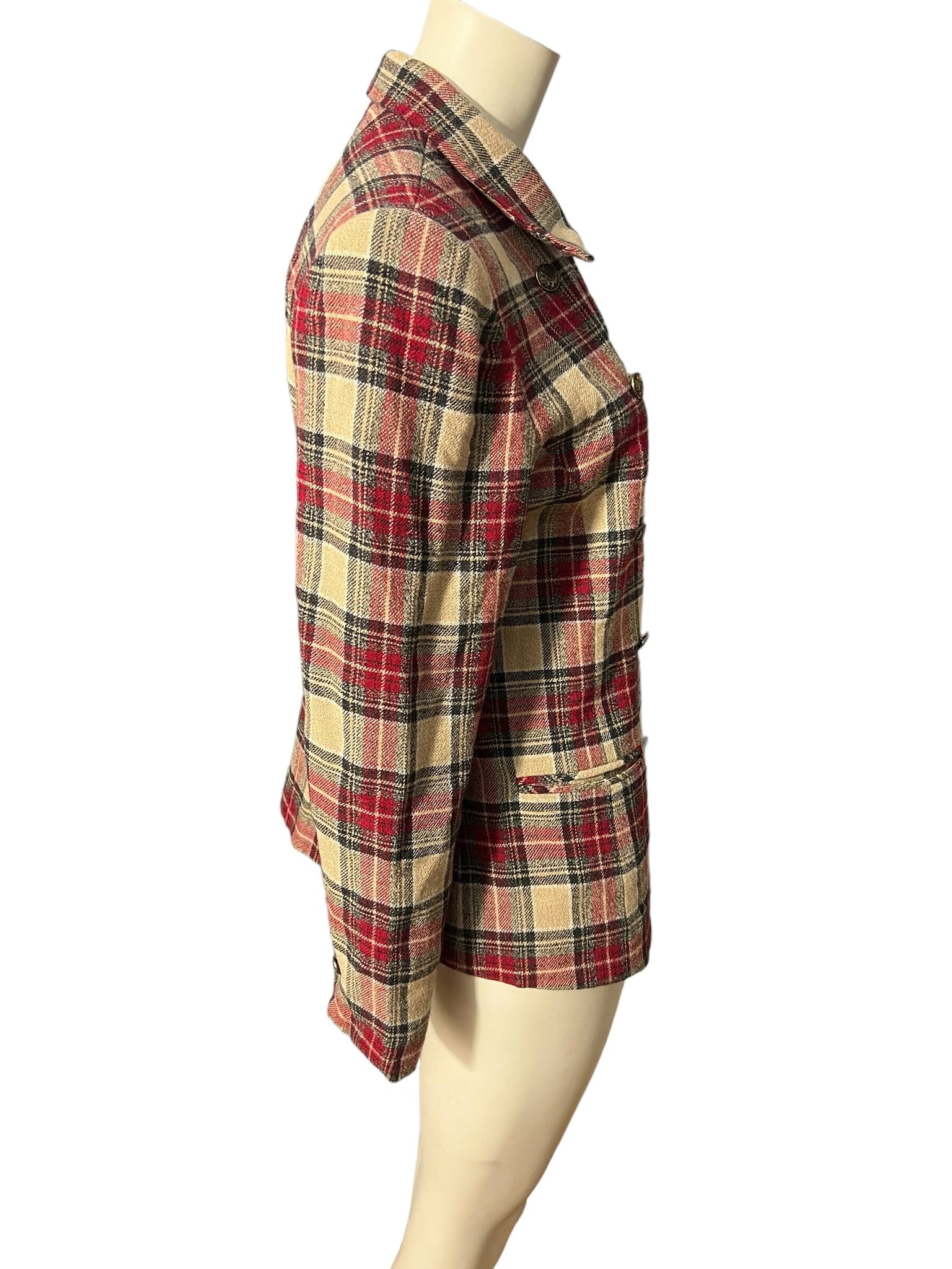 Vintage plaid 80's wool blazer jacket 10 J. McLaughlin
