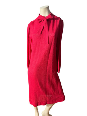 Vintage 70's pink terry cloth dress M Jeanne Durell