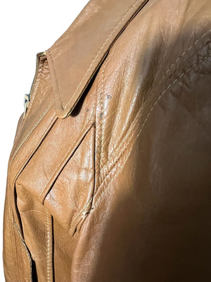 Vintage 70's brown Goya leather jacket 40