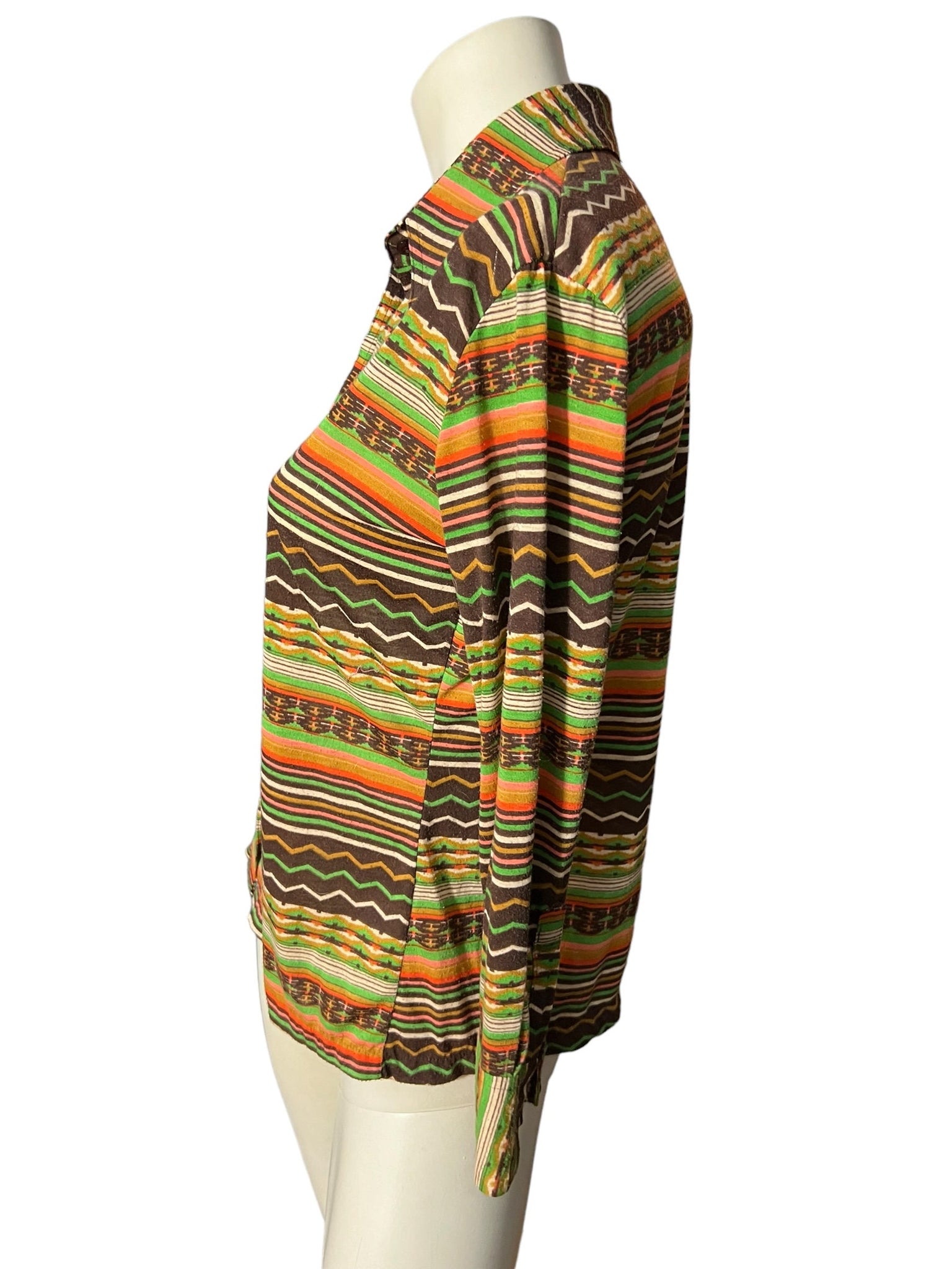 Vintage 70's abstract shirt M striped