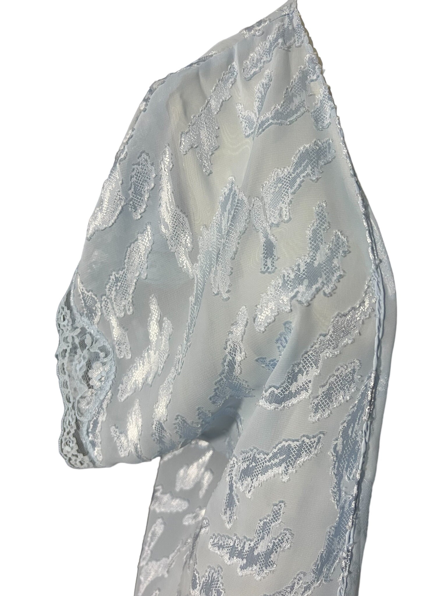 Vintage blue sheer robe S Val mode