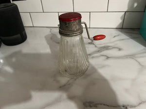 Vintage red 50’s grinder jar