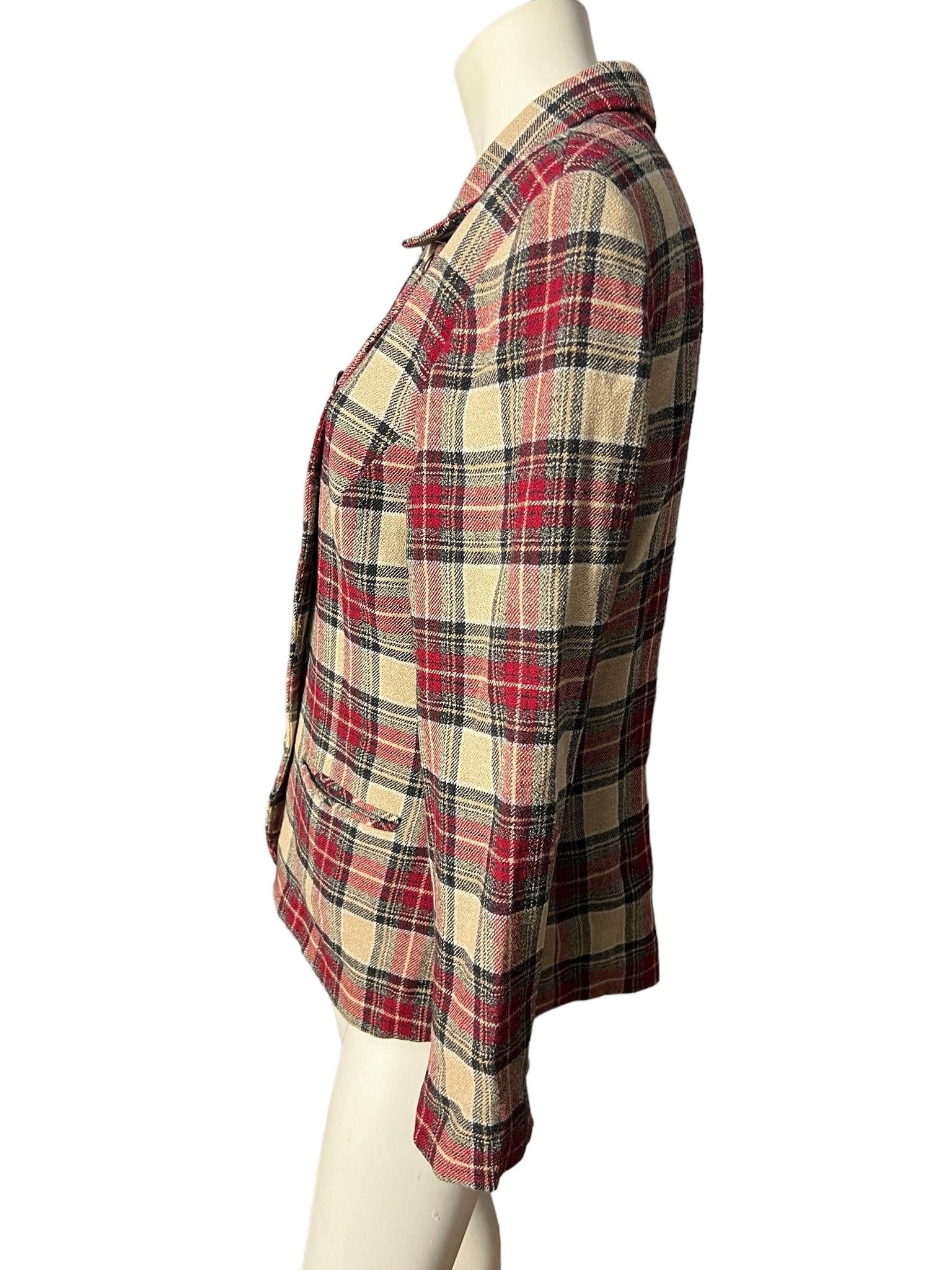 Vintage plaid 80's wool blazer jacket 10 J. McLaughlin