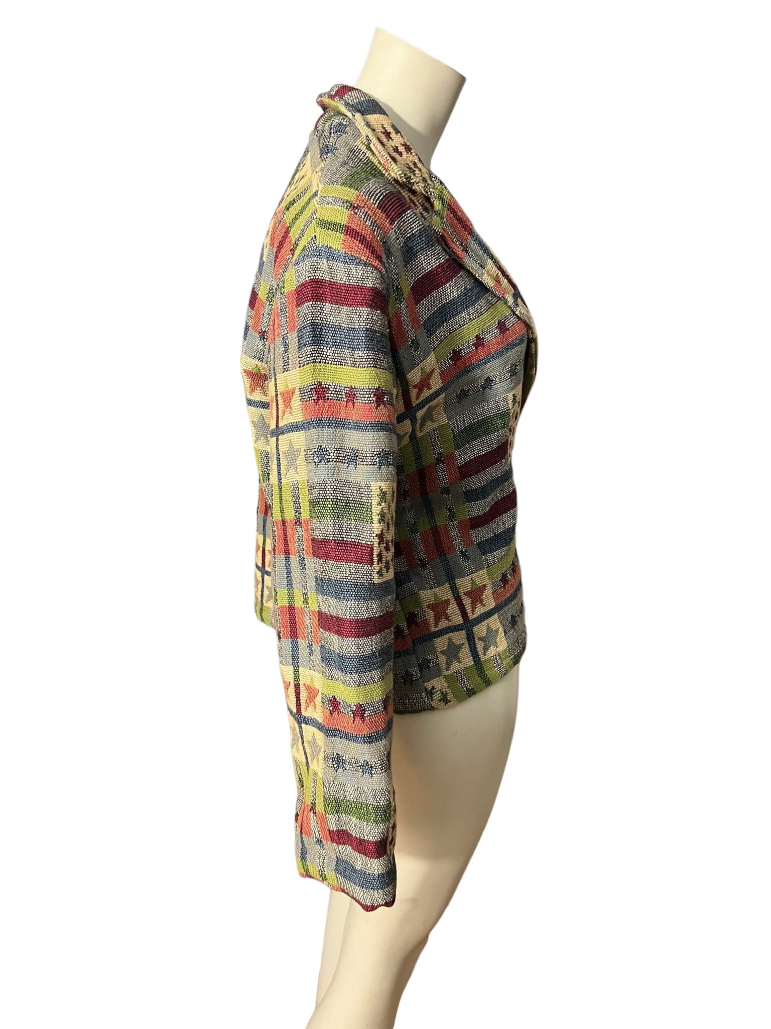 Vintage 80's American woven jacket M New Identity