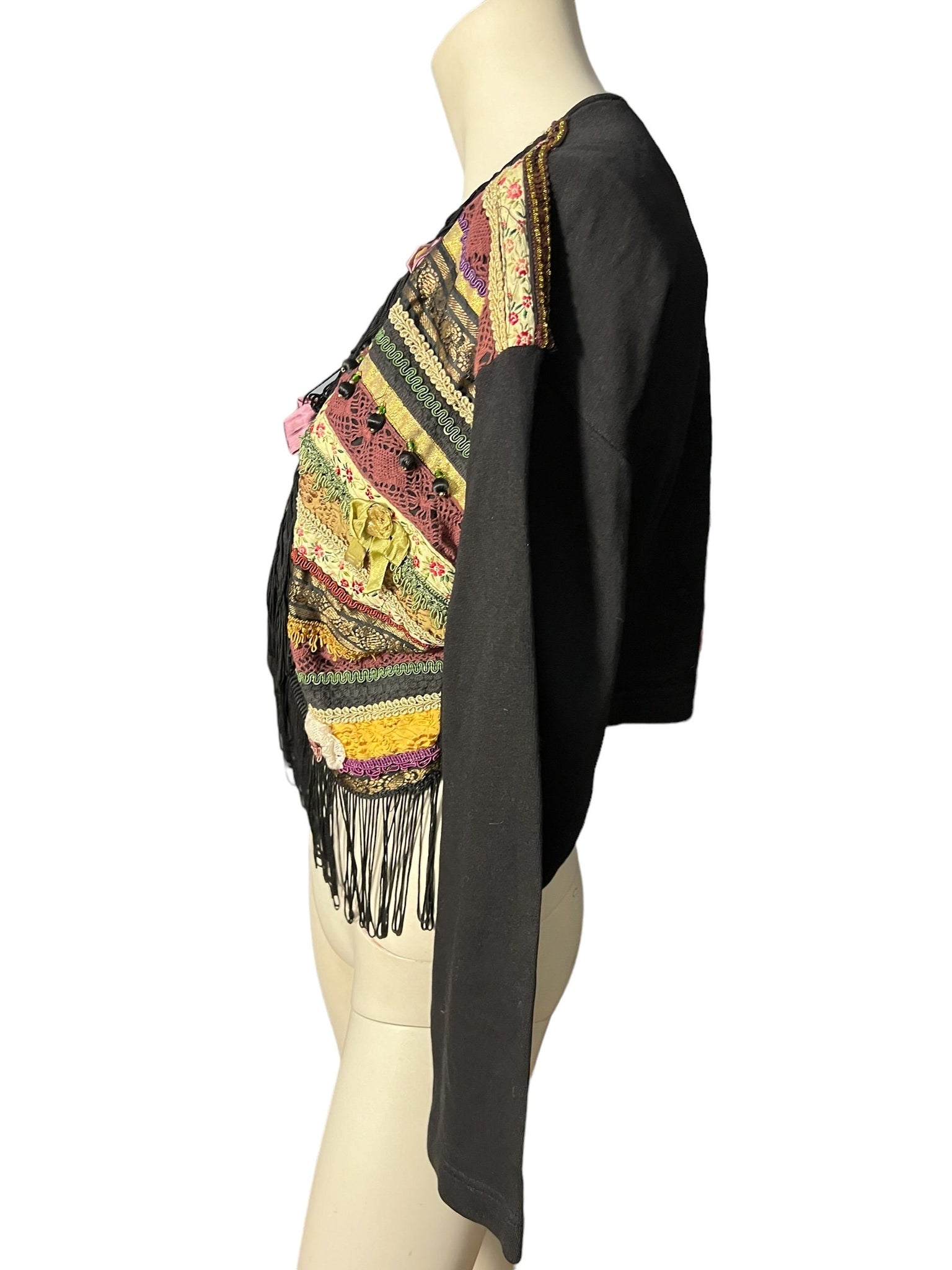 Vintage 80’s fringe jacket L Jou Jou