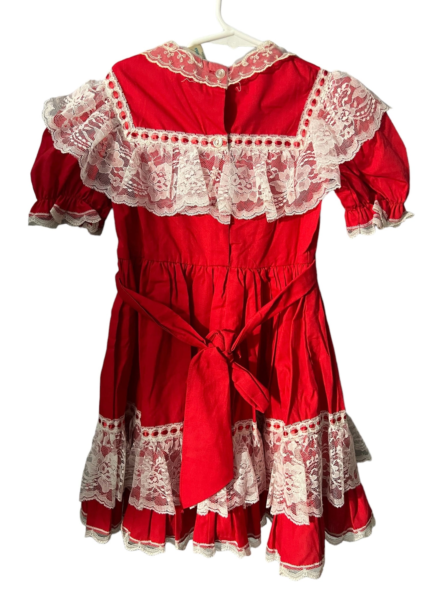 Vintage kis's red pageant dress 6 Little Princess
