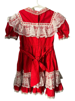 Vintage kis's red pageant dress 6 Little Princess