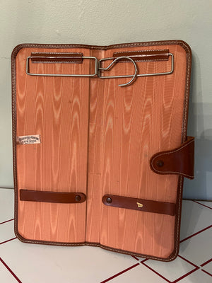 Vintage leather travel tie case