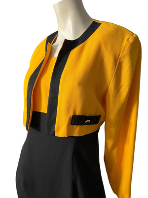 Vintage color block 80’s dress & jacket 12