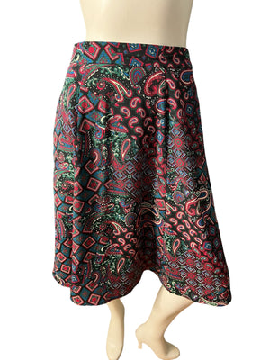 Vintage 80's paisley skirt 10