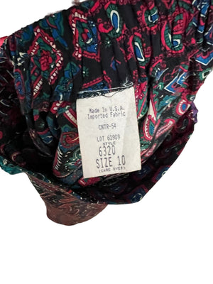 Vintage 80's paisley skirt 10