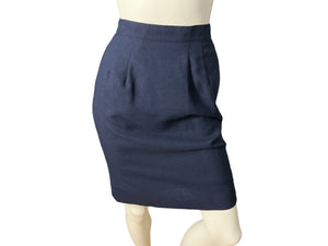 Vintage blue Lord & Taylor wool skirt 2