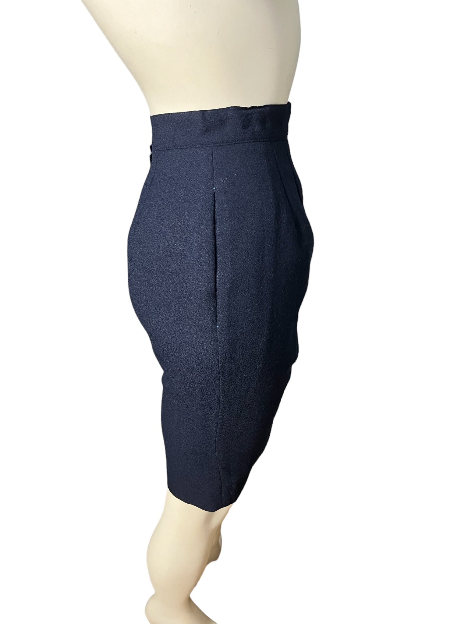 Vintage blue Lord & Taylor wool skirt 2